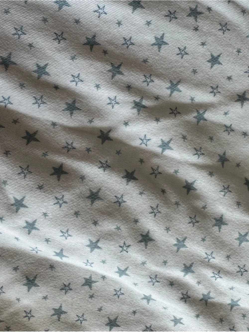 Kissy Kissy White Baby Footed Sleeper with Light Blue Stars